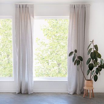 100% French Linen Window Curtain Set