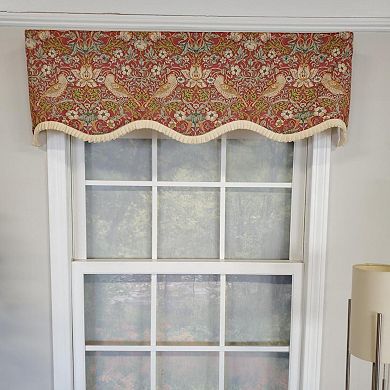 Vivaldi Provence Pleated Ruffle Nature-inspired Bird Motifs No Header Luxurious Home Decor Valance