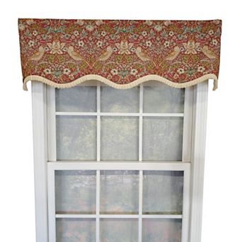 Vivaldi Provence Pleated Ruffle Nature-inspired Bird Motifs No Header Luxurious Home Decor Valance