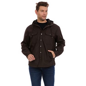 Men's Bass Creek Outfitters® Twill Softshell Bonded with Fleece Hooded Jacket