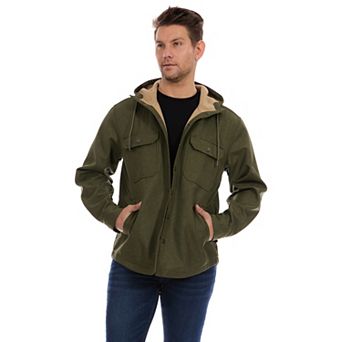 Men's Bass Creek Outfitters® Twill Softshell Bonded with Fleece Hooded Jacket