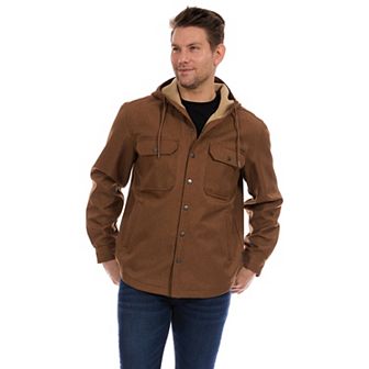 Men's Bass Creek Outfitters® Twill Softshell Bonded with Fleece Hooded Jacket