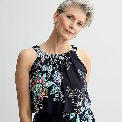 Petite Robbie Bee Sleeveless Maxi Dress With Border Detail