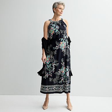 Petite Robbie Bee Sleeveless Maxi Dress With Border Detail