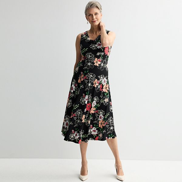 robbie bee dresses *Vintage* 100% Silk Maxi Dress (Size 10)  The Thrifty Hippy making it an ideal choice for everything from brunches to summer weddings. Women's Square-Neck Sleeveless Midi Dress