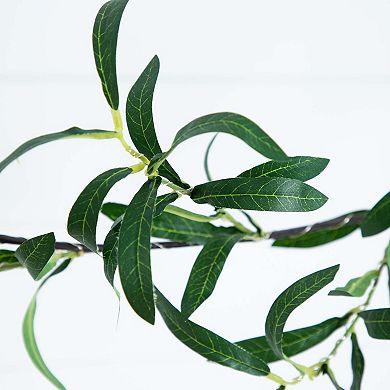 nearly natural 6.5-ft. Pre-Lit Artificial Olive Garland