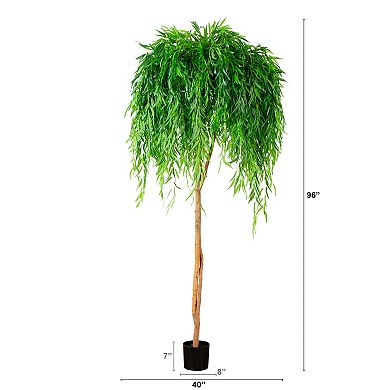 nearly natural 8-ft. Willow Artificial Tree