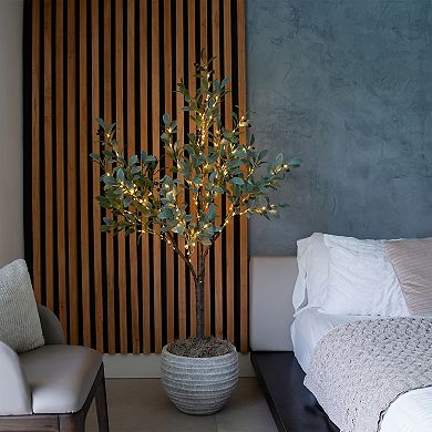 nearly natural 5-ft. Pre-Lit Artificial Fruiting Olive Tree