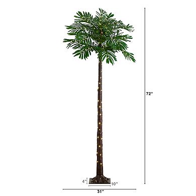 nearly natural 6-ft. Pre-Lit Artificial Palm Tree