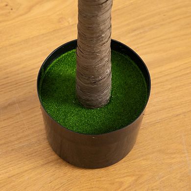 nearly natural 6-ft. 300 LED Light Bulbs Pre-Lit Artificial Olive Tree