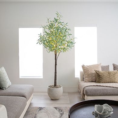 nearly natural 6-ft. Pre-Lit Artificial Olive Tree