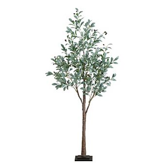 nearly natural 6-ft. Pre-Lit Artificial Fruiting Olive Tree