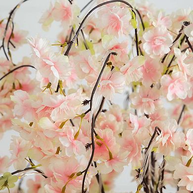 nearly natural 5-ft. Pre-Lit Artificial Cascading Cherry Blossom Tree