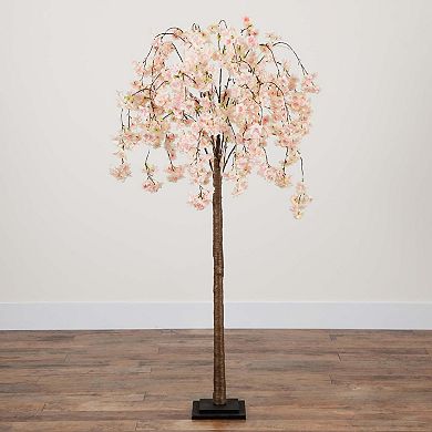 nearly natural 5-ft. Pre-Lit Artificial Cascading Cherry Blossom Tree