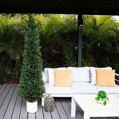 nearly natural 6-ft. Pre-Lit Artificial Cedar Tree