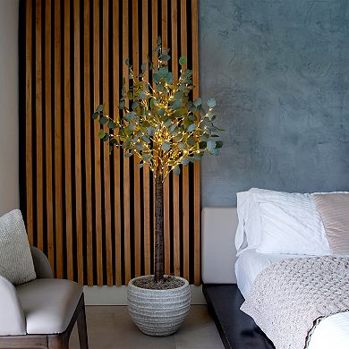 nearly natural 5-ft. Pre-Lit Artificial Eucalyptus Tree