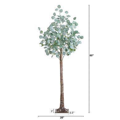 nearly natural 5-ft. Pre-Lit Artificial Eucalyptus Tree