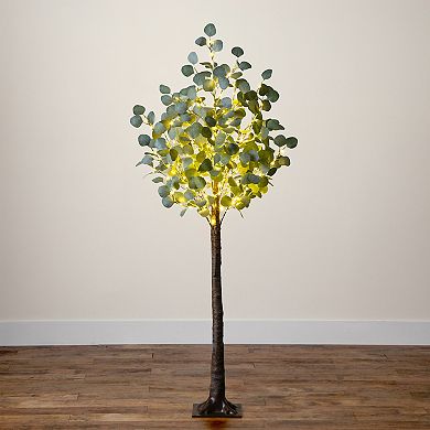 nearly natural 5-ft. Pre-Lit Artificial Eucalyptus Tree