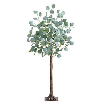 nearly natural 4-ft. Pre-Lit Artificial Eucalyptus Tree