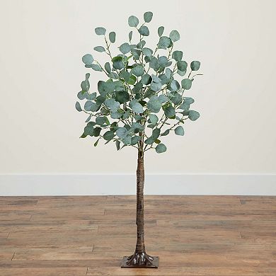 nearly natural 4-ft. Pre-Lit Artificial Eucalyptus Tree
