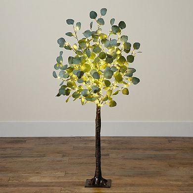 nearly natural 4-ft. Pre-Lit Artificial Eucalyptus Tree