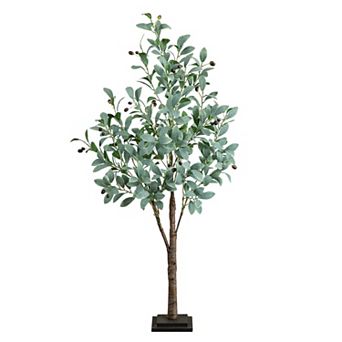 nearly natural 4-ft. Pre-Lit Artificial Fruiting Olive Tree