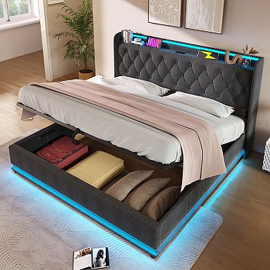 Merax Hydraulic Storage Bed