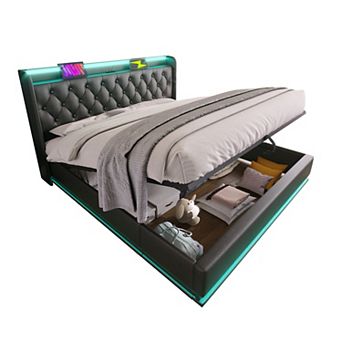 Merax Hydraulic Storage Bed