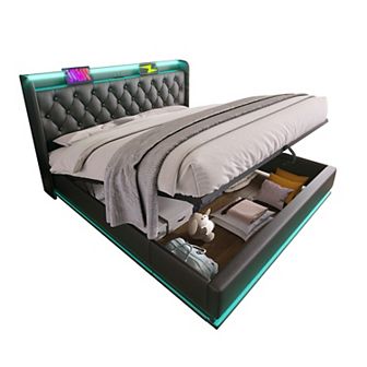 Merax Hydraulic Storage Bed