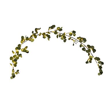 nearly natural 6.5-ft. Pre-Lit Artificial Eucalyptus Garland
