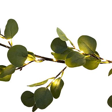 nearly natural 6.5-ft. Pre-Lit Artificial Eucalyptus Garland
