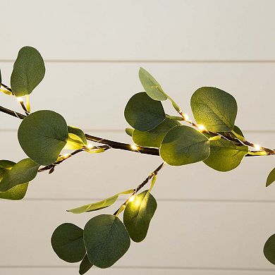 nearly natural 6.5-ft. Pre-Lit Artificial Eucalyptus Garland