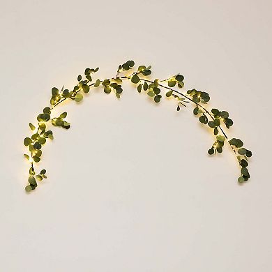 nearly natural 6.5-ft. Pre-Lit Artificial Eucalyptus Garland