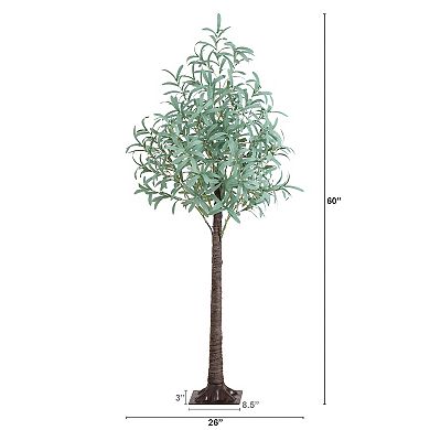 nearly natural 5-ft. Pre-Lit Artificial Olive Tree