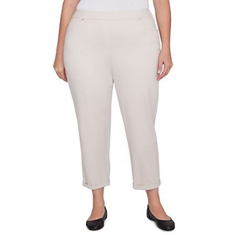 Plus Size Alfred Dunner Cuffed Ankle Ponte Pants
