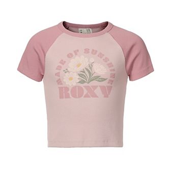 Girls 7-16 Roxy Sunshine Raglan Short Sleeve Baby Tee