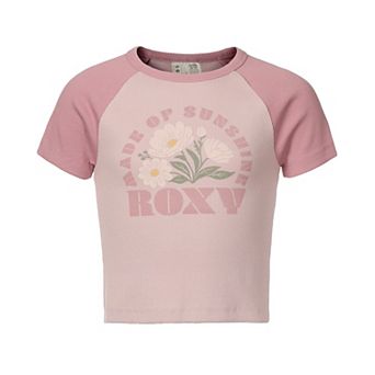 Girls 7-16 Roxy Sunshine Raglan Short Sleeve Baby Tee