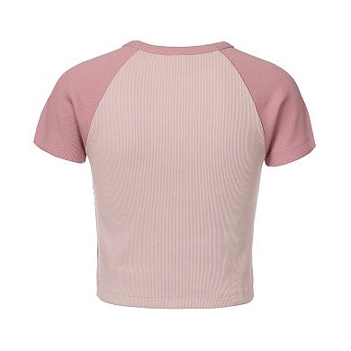 Girls 7-16 Roxy Sunshine Raglan Short Sleeve Baby Tee