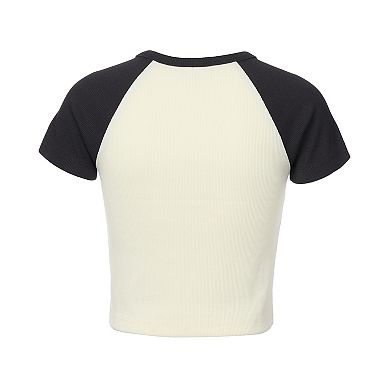 Girls 7-16 Roxy Hawaiian Graphic Raglan Short Sleeve Baby Tee
