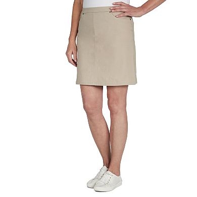 Hearts Of Palm Petite Essentials Tech Stretch Pull On Skort With Elastic Waistband