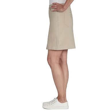Hearts Of Palm Petite Essentials Tech Stretch Pull On Skort With Elastic Waistband