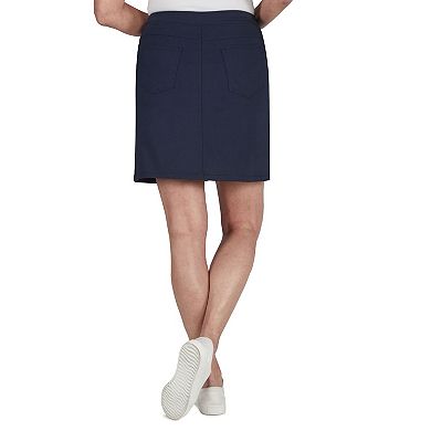 Hearts Of Palm Petite Essentials Tech Stretch Pull On Skort With Elastic Waistband