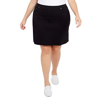 Hearts Of Palm Plus Size Essentials Tech Stretch Pull On Skort With Elastic Waistband