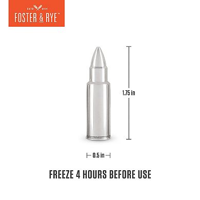 Foster & Rye 4-pc. Stainless Steel Bullet Glacier Rocks Set