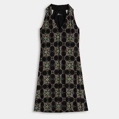 Women's Studio Connection Printed Ity V-Neck Dress