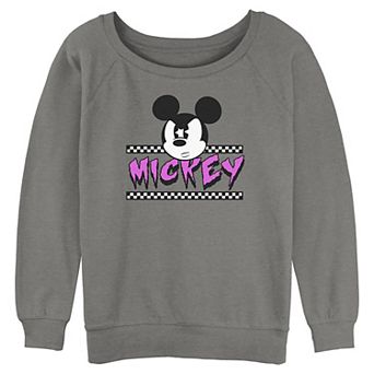 Disney's Mickey Mouse Angry Face Juniors' Graphic Pullover