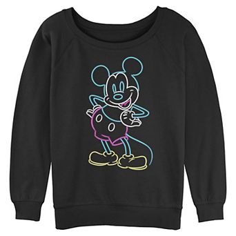 Disney's Mickey Mouse Neon Lights Juniors' Graphic Pullover