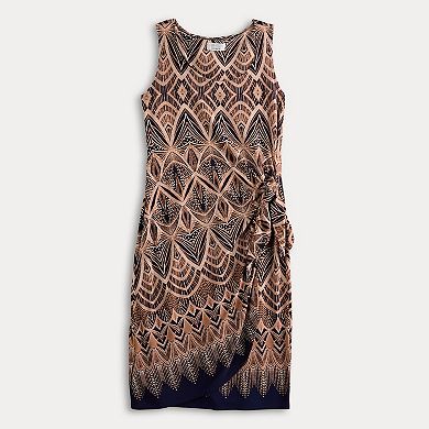 Women's Robbie Bee Sleeveless Sarong Tie Dress