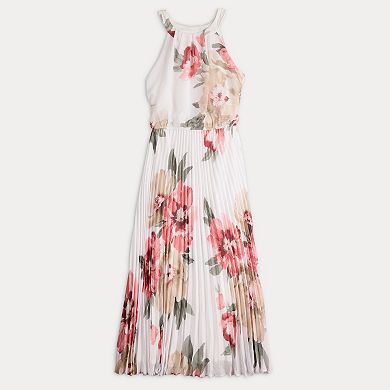 Women's Robbie Bee Halter Pleated Skirt Maxi Dress