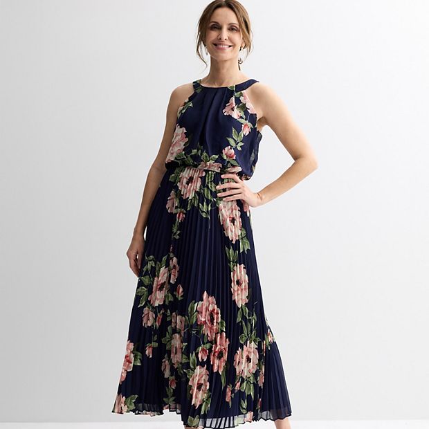 chinese dress ladies Addicted to Love Pleated Halter Maxi Dress: Rose Pink main image 0
